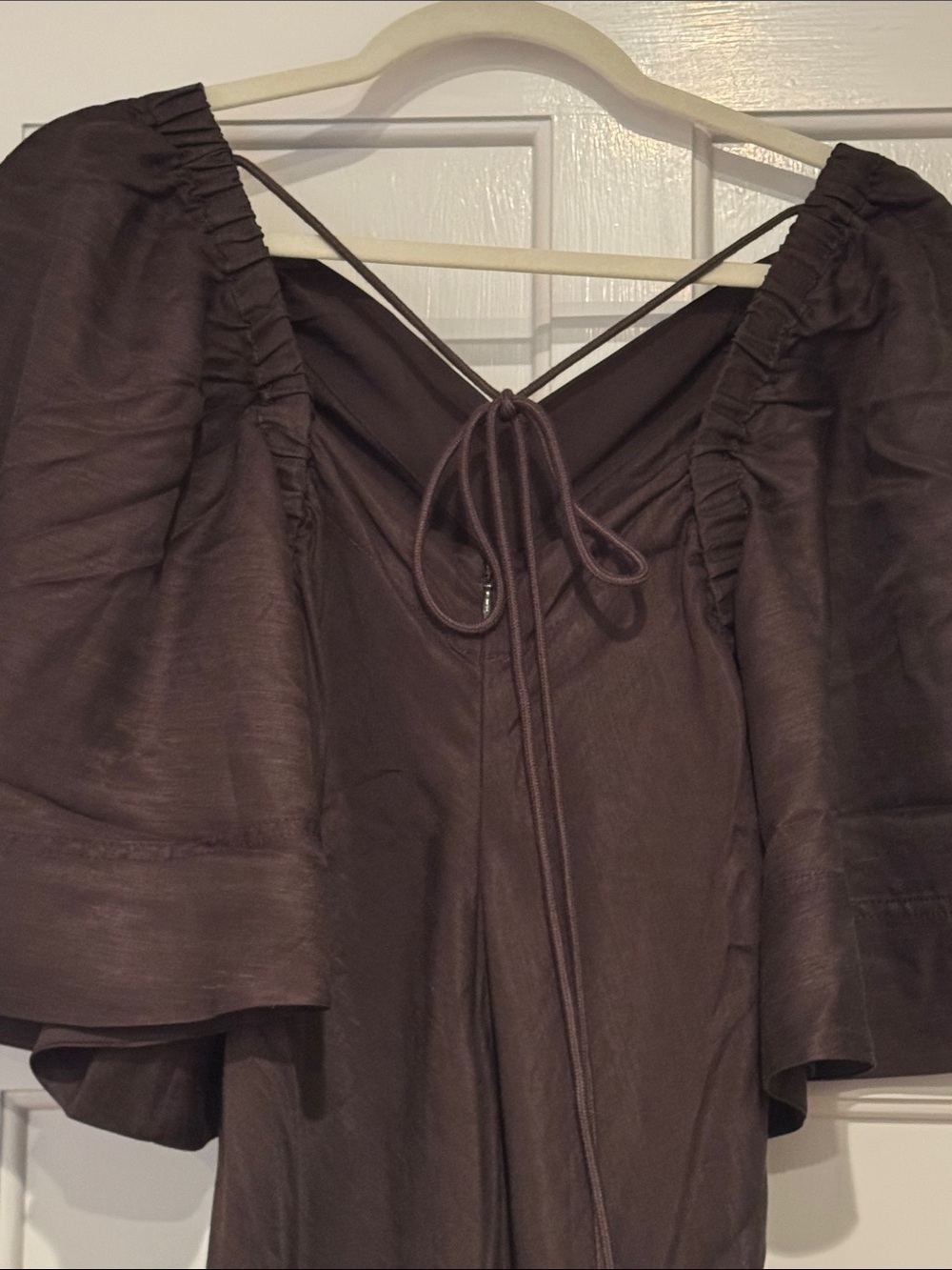 Banana Republic Viscose-Linen Flutter-Sleeve Maxi Dress 873148 - Picture 8 of 11